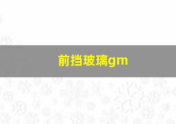 前挡玻璃gm