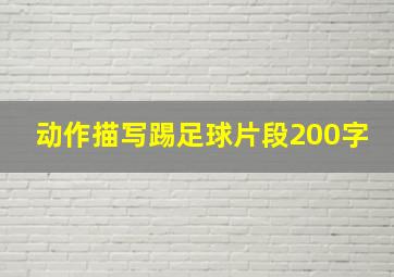 动作描写踢足球片段200字