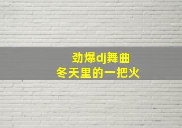 劲爆dj舞曲冬天里的一把火