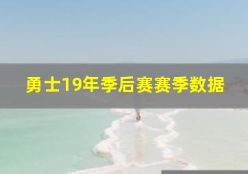 勇士19年季后赛赛季数据