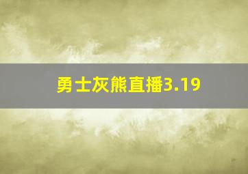 勇士灰熊直播3.19