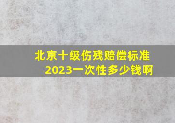 北京十级伤残赔偿标准2023一次性多少钱啊