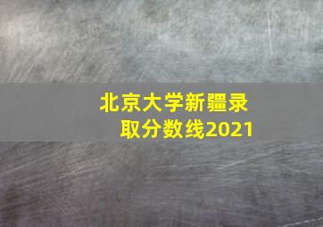 北京大学新疆录取分数线2021