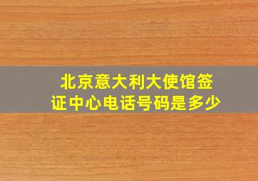 北京意大利大使馆签证中心电话号码是多少