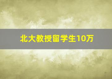 北大教授留学生10万