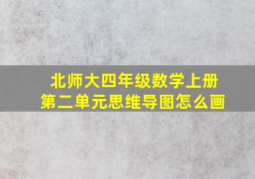 北师大四年级数学上册第二单元思维导图怎么画