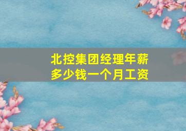 北控集团经理年薪多少钱一个月工资