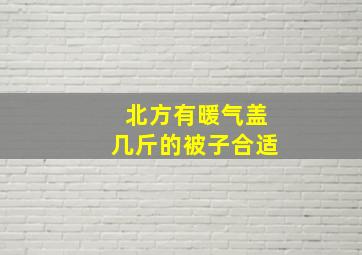 北方有暖气盖几斤的被子合适