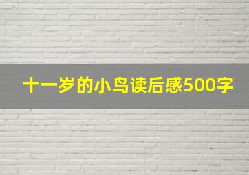 十一岁的小鸟读后感500字