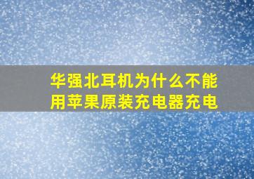 华强北耳机为什么不能用苹果原装充电器充电