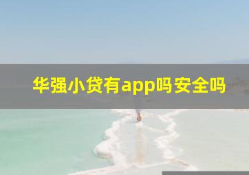 华强小贷有app吗安全吗