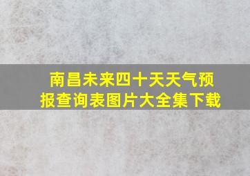 南昌未来四十天天气预报查询表图片大全集下载