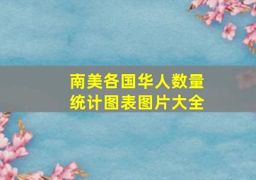 南美各国华人数量统计图表图片大全