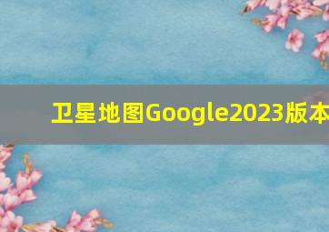 卫星地图Google2023版本