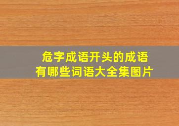 危字成语开头的成语有哪些词语大全集图片