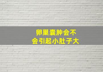 卵巢囊肿会不会引起小肚子大