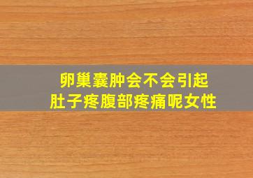 卵巢囊肿会不会引起肚子疼腹部疼痛呢女性