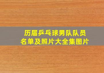 历届乒乓球男队队员名单及照片大全集图片