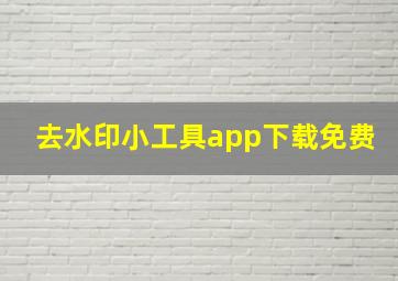 去水印小工具app下载免费