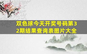 双色球今天开奖号码第32期结果查询表图片大全