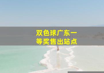 双色球广东一等奖售出站点