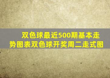 双色球最近500期基本走势图表双色球开奖周二走式图