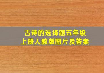 古诗的选择题五年级上册人教版图片及答案