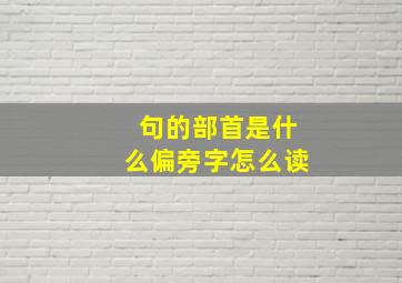 句的部首是什么偏旁字怎么读