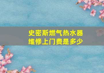 史密斯燃气热水器维修上门费是多少