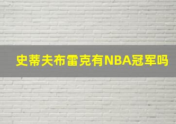 史蒂夫布雷克有NBA冠军吗