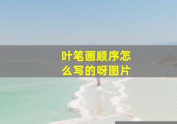 叶笔画顺序怎么写的呀图片