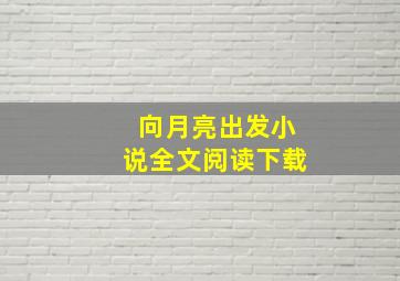 向月亮出发小说全文阅读下载