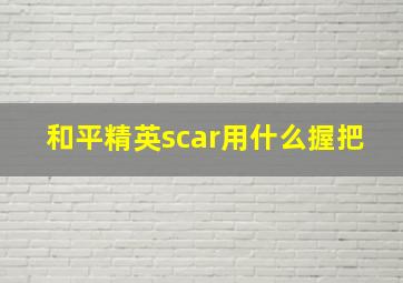 和平精英scar用什么握把