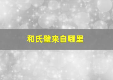 和氏璧来自哪里