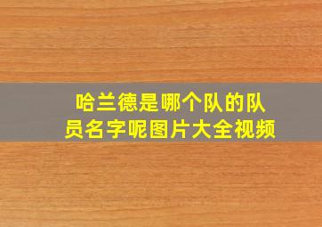 哈兰德是哪个队的队员名字呢图片大全视频