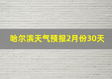 哈尔滨天气预报2月份30天