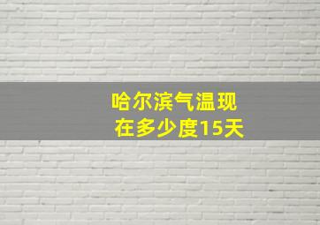 哈尔滨气温现在多少度15天