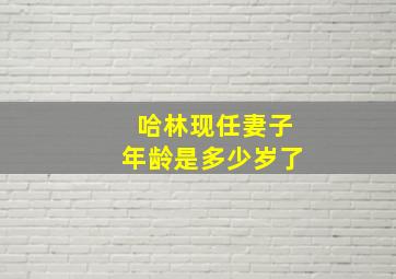 哈林现任妻子年龄是多少岁了