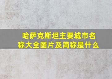 哈萨克斯坦主要城市名称大全图片及简称是什么