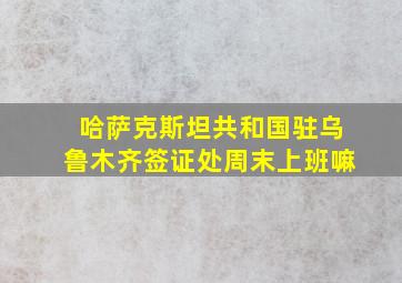 哈萨克斯坦共和国驻乌鲁木齐签证处周末上班嘛