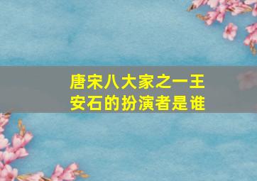 唐宋八大家之一王安石的扮演者是谁