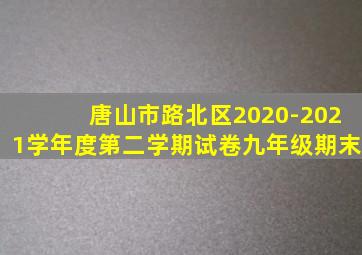 唐山市路北区2020-2021学年度第二学期试卷九年级期末