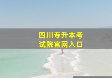 四川专升本考试院官网入口