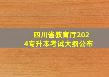 四川省教育厅2024专升本考试大纲公布