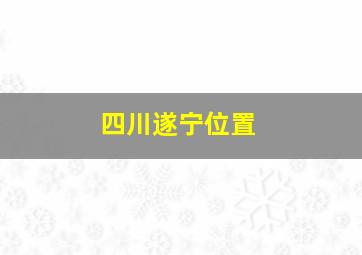 四川遂宁位置