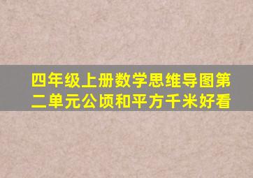 四年级上册数学思维导图第二单元公顷和平方千米好看