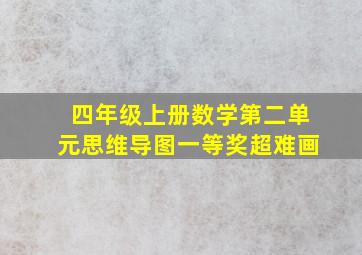 四年级上册数学第二单元思维导图一等奖超难画