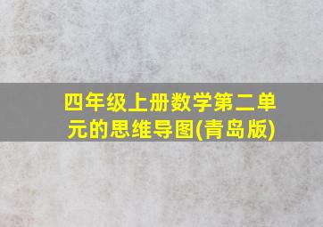 四年级上册数学第二单元的思维导图(青岛版)