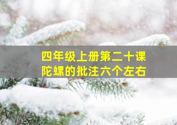 四年级上册第二十课陀螺的批注六个左右