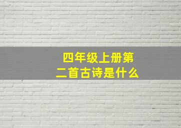 四年级上册第二首古诗是什么